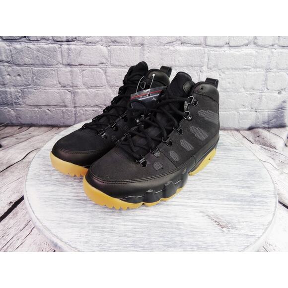 Air Jordan 9 Retro Boot NRG Black Size 7.5 AR4491-025 BNIB w/ Extra Brown Laces - Picture 7 of 16